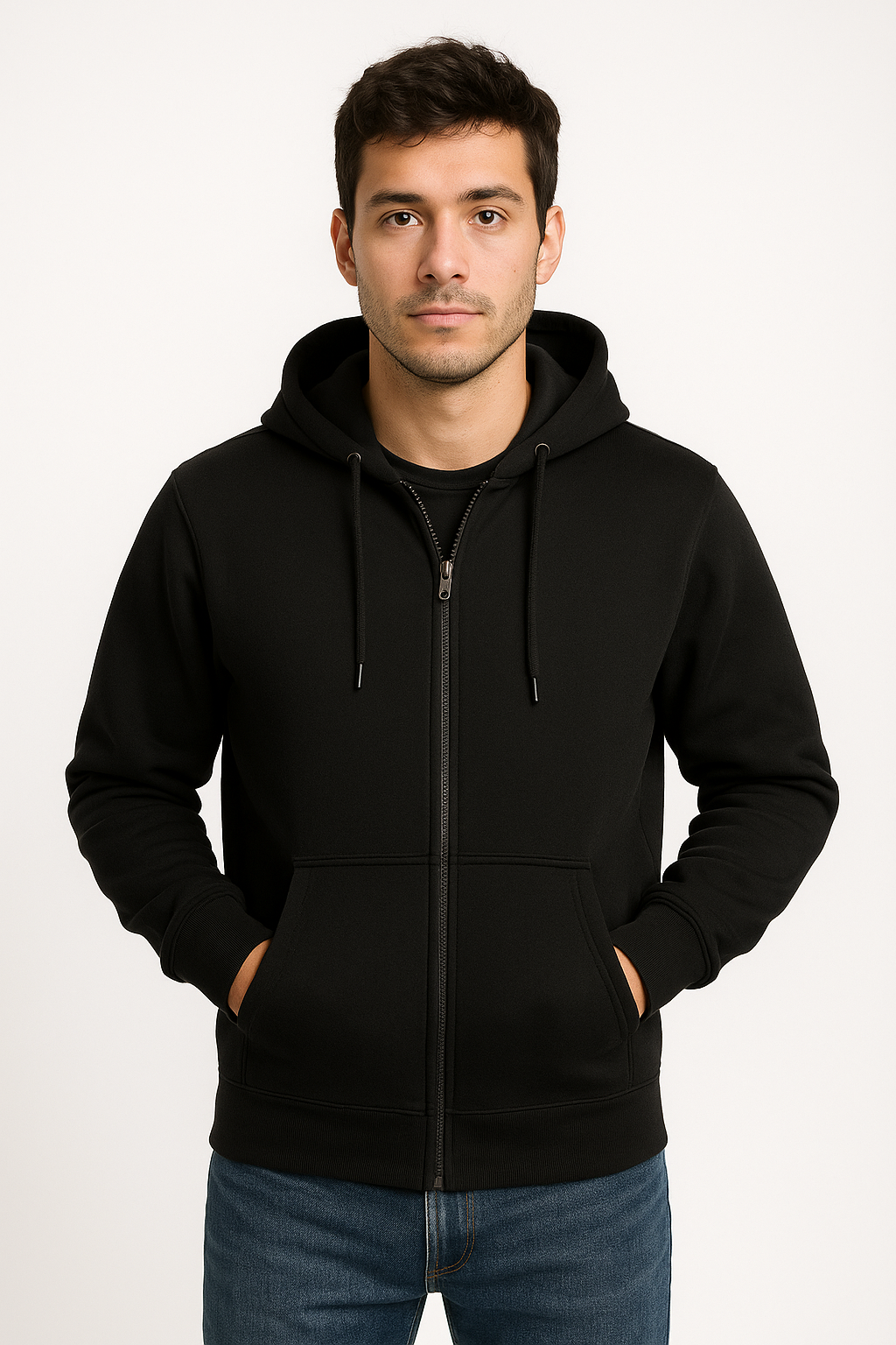 Zipped hoodie with union flag branding