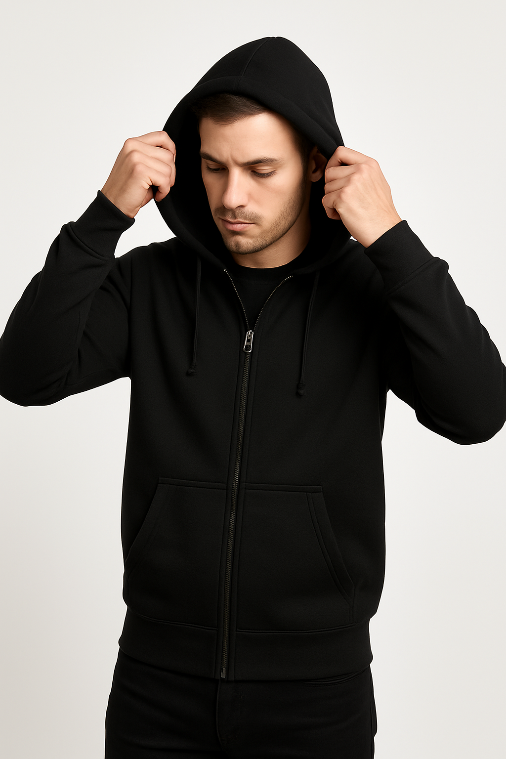 Zipped hoodie with union flag branding