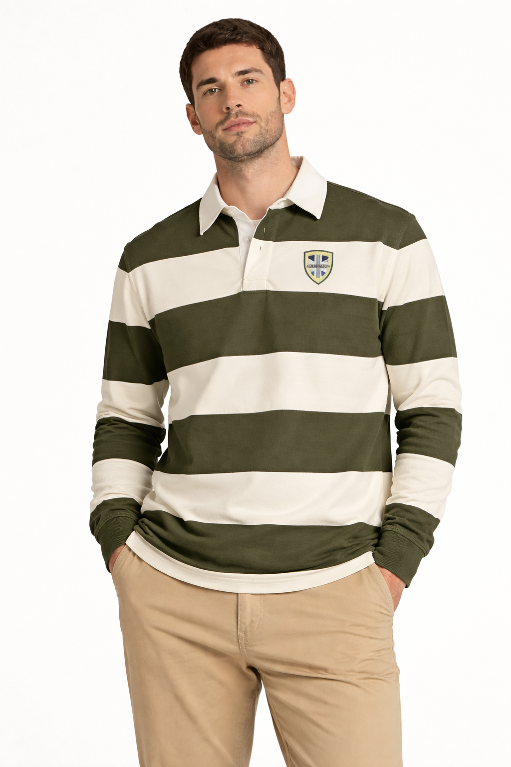 Men's Utility Green/Ecru Whitby Sporting Shirt