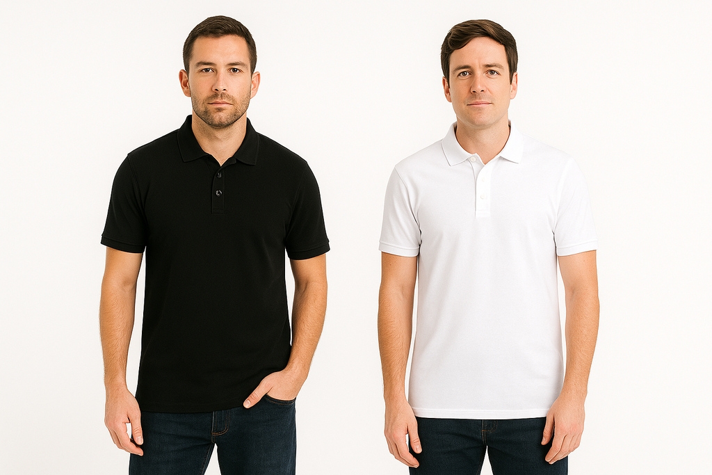 Short sleeved polo with Union Flag logo