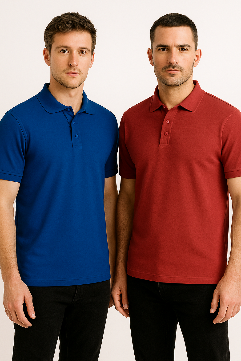 Short sleeve polo with St. Andrew branding.